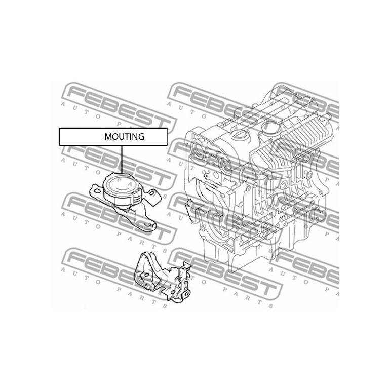 Engine Mounting FEBEST FDM-CBVRH - Image 2