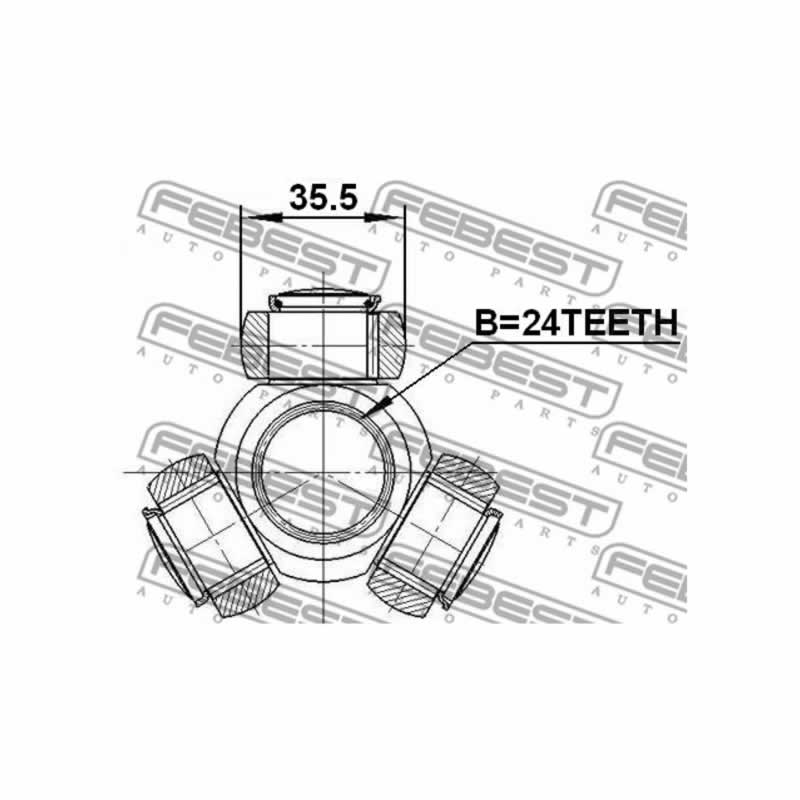 VOLVO Tripod joint FEBEST 2716C30 - Image 2