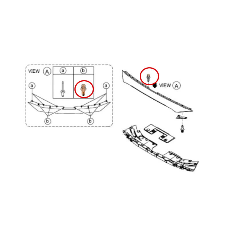 Mazda Splash Shield Rivet S51S51833 - Image 2
