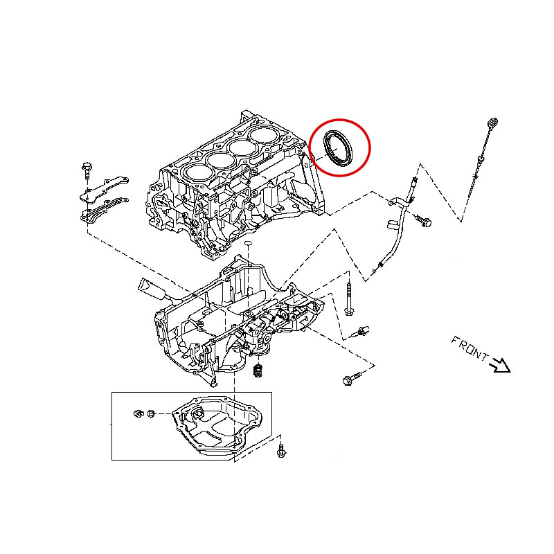 Crankshaft Seal NISSAN Genuine 12279ED000 - Image 3