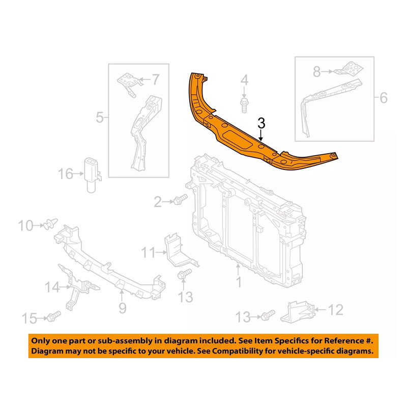 MAZDA CX-5 Upper Radiator Mount Support KD5353150D - Image 3