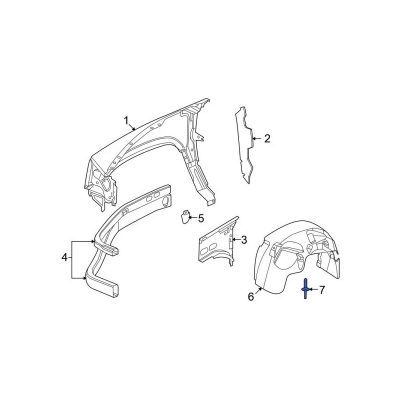 JEEP Front Fender Liner Rivet MOPAR 06500911